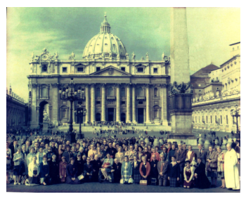 Parishioners at the St. John Ogilvie Canonisation in Rome 17th October 1976.