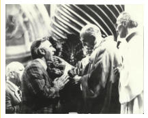 Jimmy Collins receives Communion from Pope Paul VI at the Vatican 17th October 1976.
