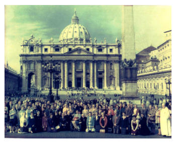 Parishioners at the St. John Ogilvie Canonisation in Rome 17th October 1976.